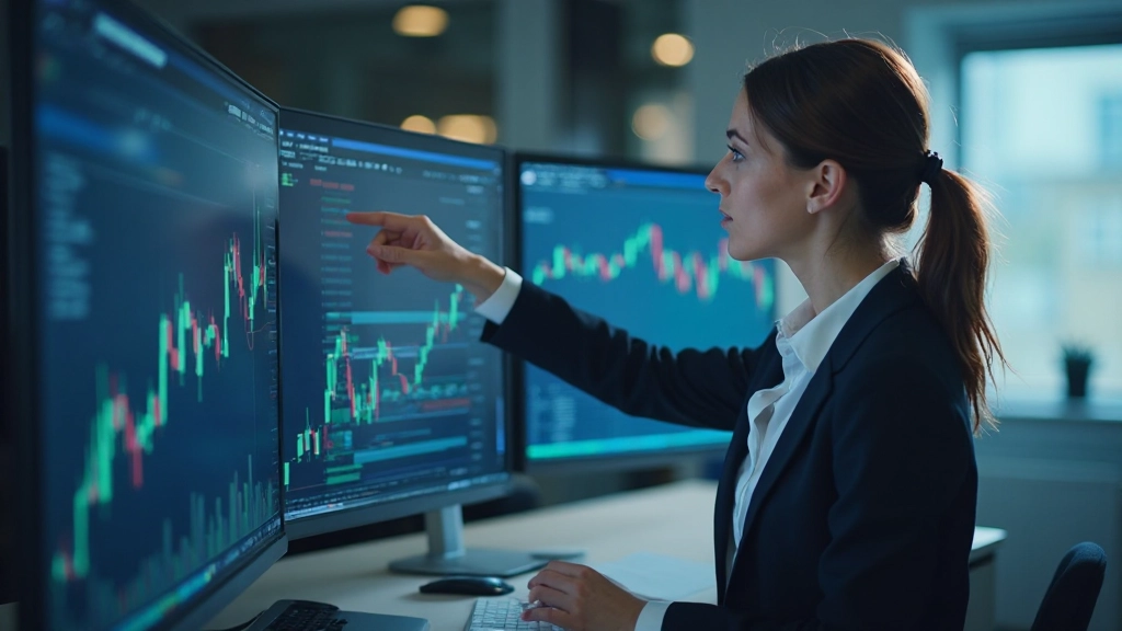 Candlestick-Muster auf Trading-Chart mit verschiedenen Formationen