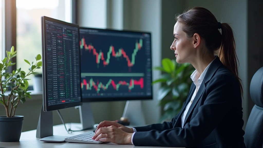 Handelsbildschirm mit verschiedenen Währungspaaren und Zentralbank-Logos, zeigt Marktreaktionen auf geldpolitische Ankündigungen