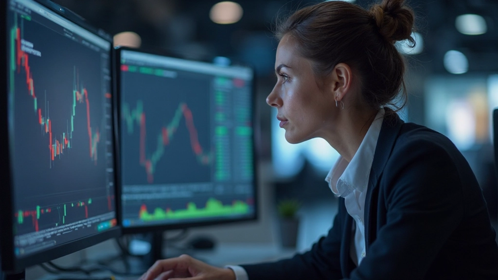 Trader untersucht verschiedene Candlestick-Muster und Formationen