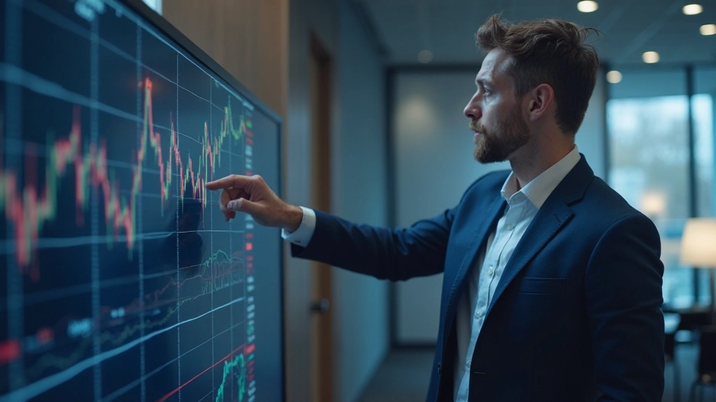 Trendanalysediagramm zeigt Aufwärts- und Abwärtstrends mit Unterstützungs- und Widerstandsniveaus