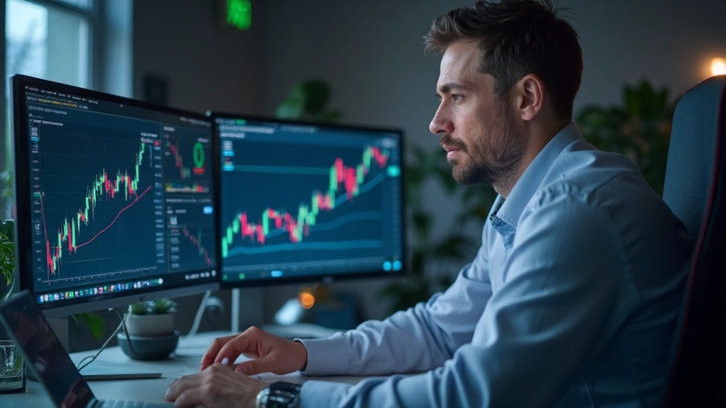 Professionelle Handelsstation mit technischen Analysewerkzeugen und Indikatoren