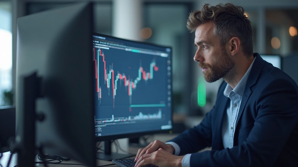 Nahaufnahme einer Handelsstation mit Echtzeit-Kursdaten und Konvergenz-Chartmustern