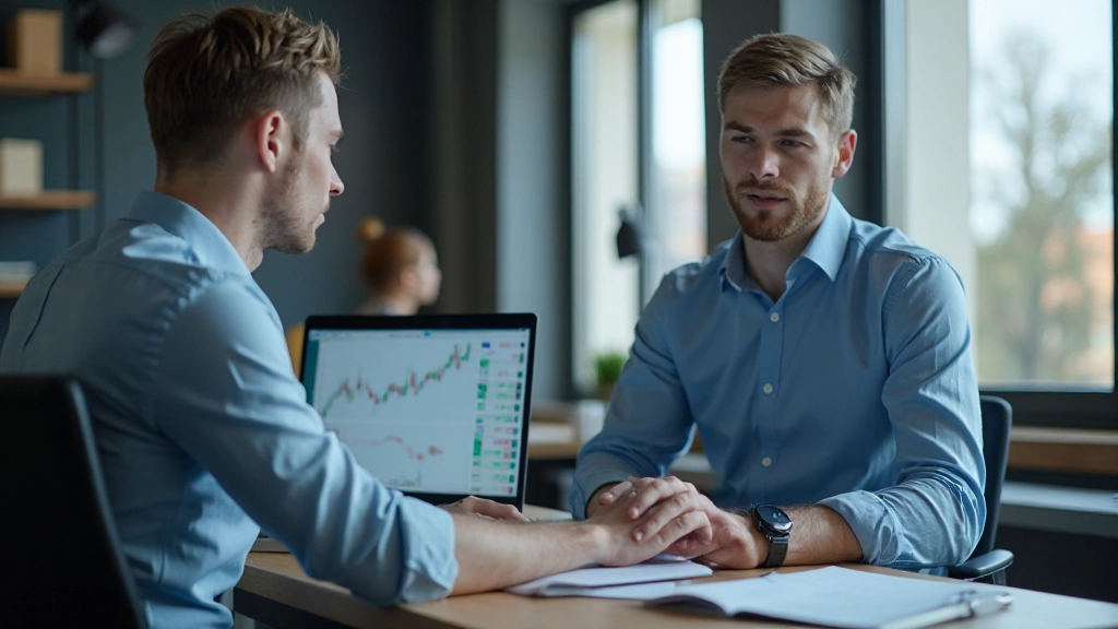 Grafische Darstellung von Candlestick-Charts mit verschiedenen technischen Mustern und Analysemarken auf dunklem Trading-Dashboard