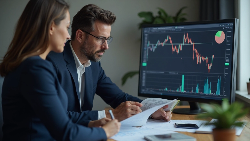 Markttrendlinie mit Aufwärtstrend auf dem Finanzdiagramm