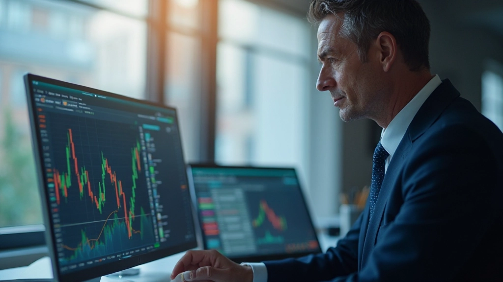 Trendanalyse mit Aufwärts- und Abwärtstrends auf Finanzdiagramm