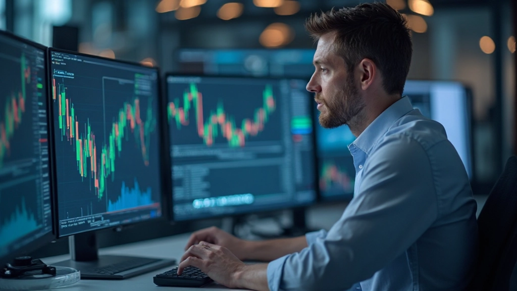 Professioneller Analyst arbeitet an technischen Analysen