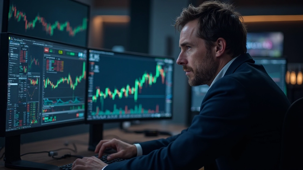 Professionelle Handelsanalyst beim Studium von Finanzcharts und Marktdaten