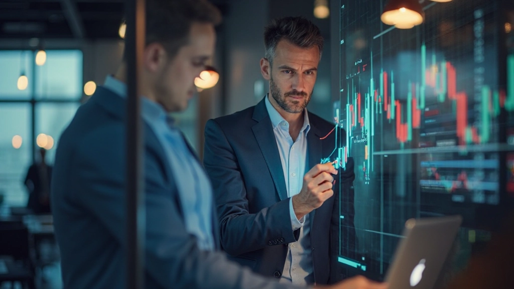 Konvergenz-Analytiker nutzt zusammenlaufende Trendlinien