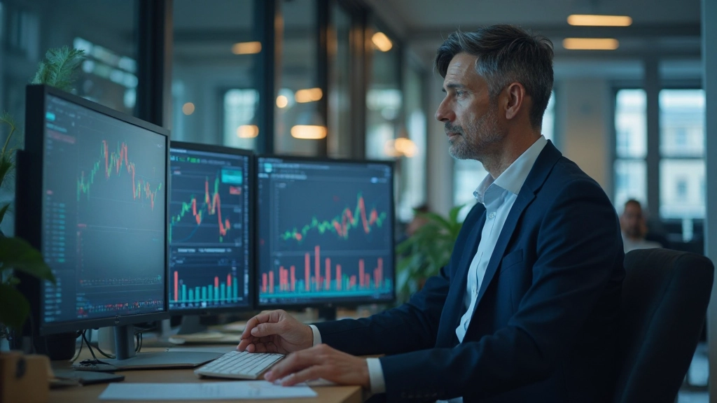 Fortgeschrittener Trader nutzt mehrere technische Analysewerkzeuge