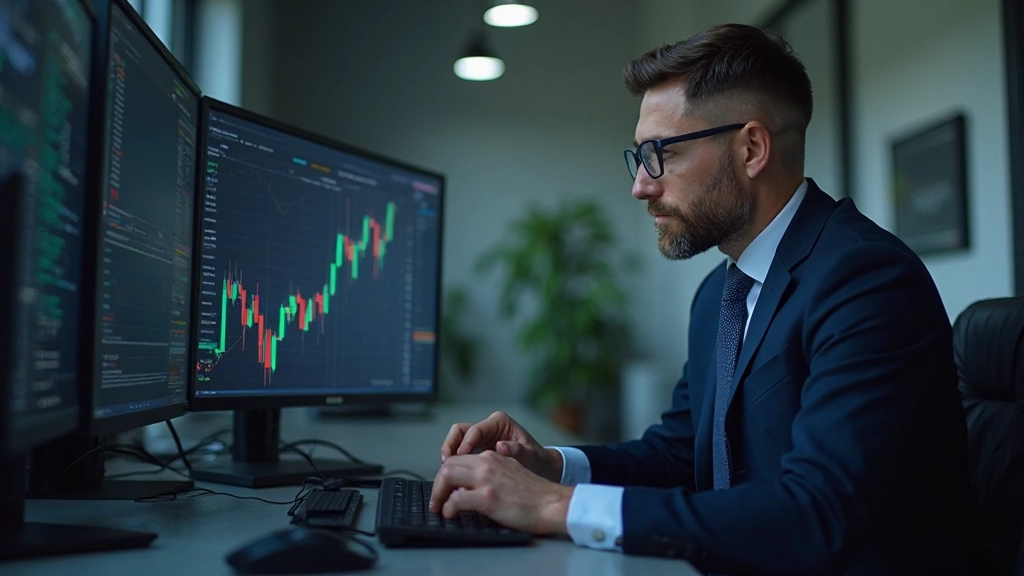 Trendlinien und Marktbewegungen auf Aktienhandel-Dashboard