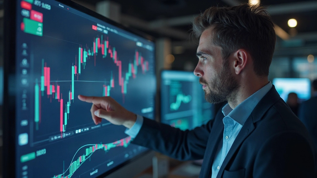 Candlestick-Muster auf Finanz-Chart mit Analyse-Tools