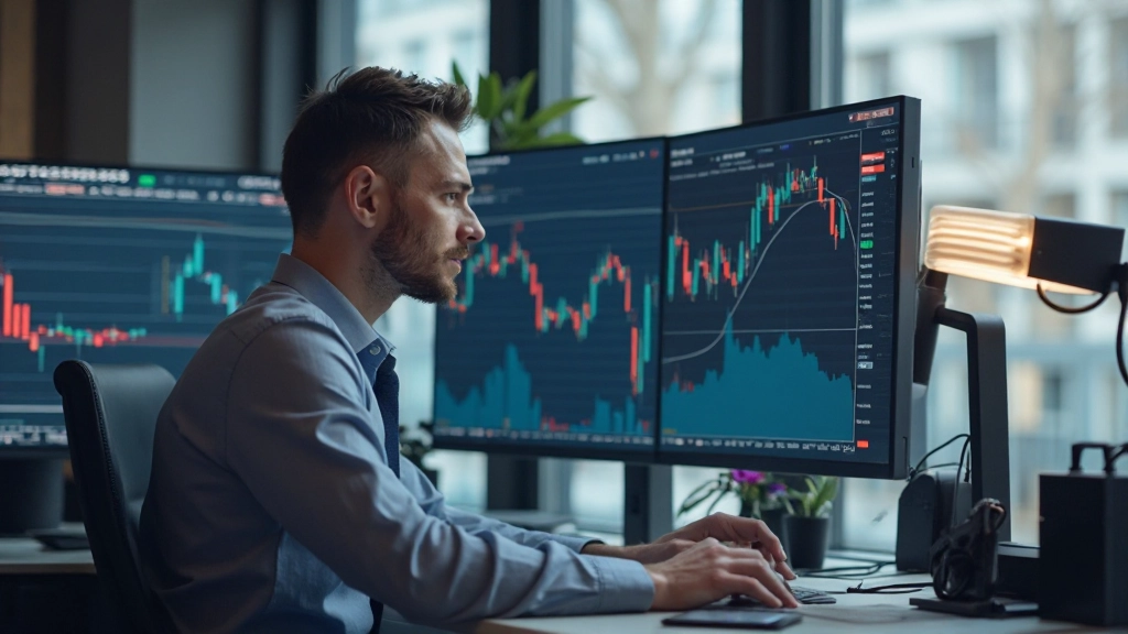 Professionelle Kryptowährungshandelsoberfläche mit Charts und Analyse-Tools