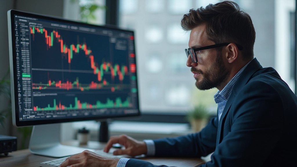 Technische Analyse Chart mit Candlesticks und Trendlinien