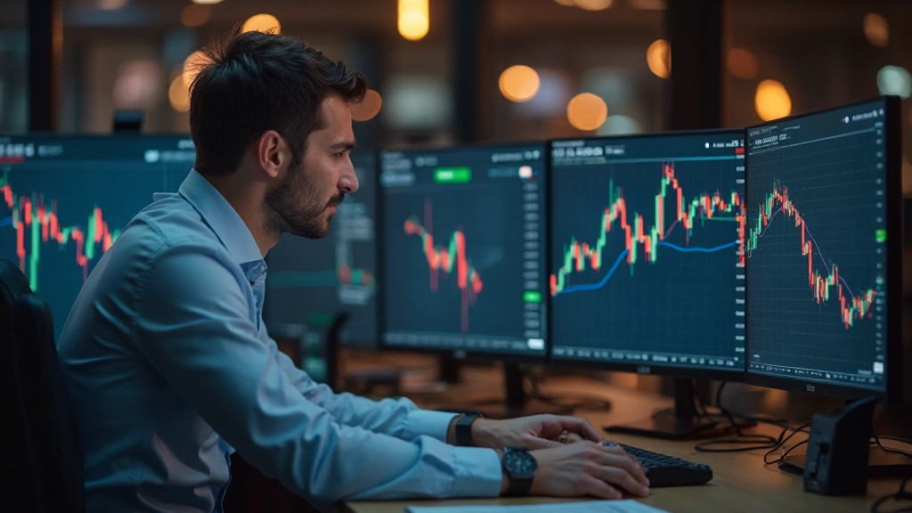 Professionelle Handelsstation mit RSI-Diagramm und technischen Analysen