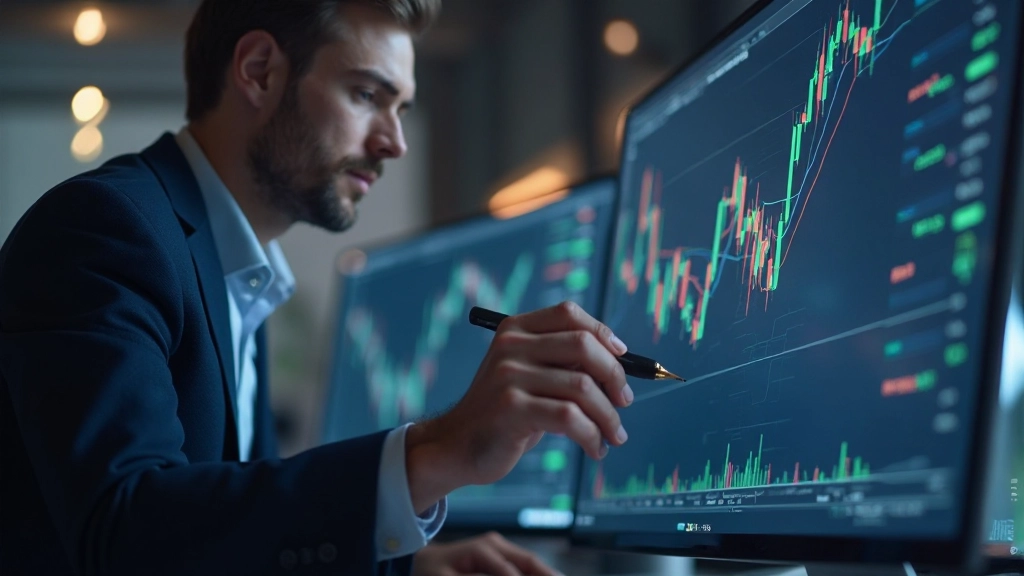 Detaillierte Trendlinie-Analyse auf Börsen-Chart mit Widerständen und Unterstützungsniveaus auf professionellem Trading-Monitor
