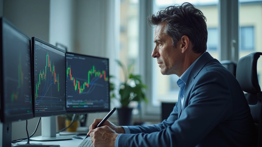 Aufwärts- und Abwärtstrends auf Marktcharts für Trendanalyse