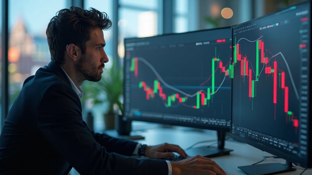 Technische Analyse Charts und Indikatoren auf Tradingbildschirm