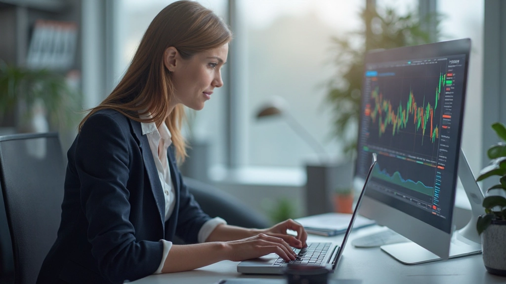 Professionelle Darstellung von technischen Analysecharts mit verschiedenen Indikatoren und Trendlinien